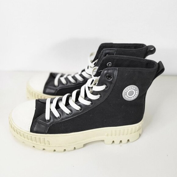 New - French Connection Women's Danika Lace-up High Top Platform Sneakers Sz 11 - Picture 7 of 16